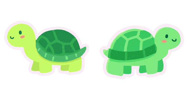 Cute Kawaii Turtles Cursor
