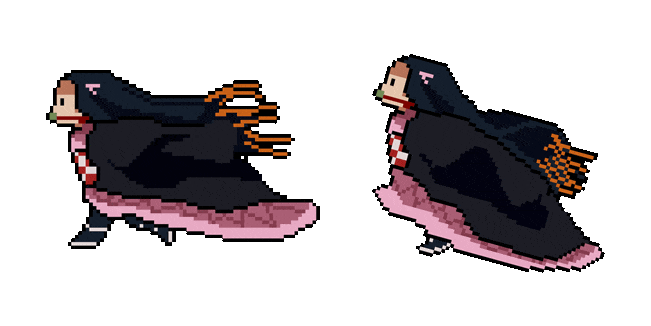 Demon Slayer Nezuko Running Pixel Animated Cursor