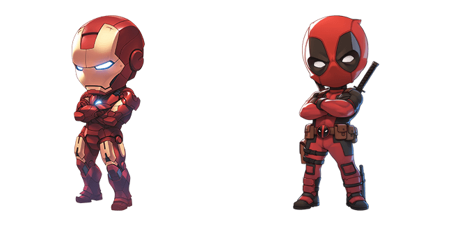Chibi Iron Man & Deadpool Cursor