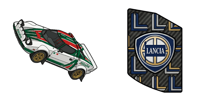 Lancia Stratos Alitalia Rally Car & Brand Logo Cursor
