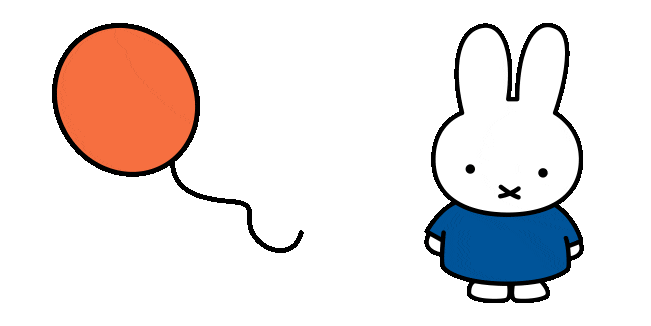 Miffy & Balloon Animated Cursor