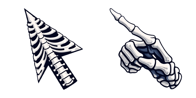 Ribcage Arrow and Skeleton Hand Cursor
