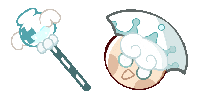 Cookie Run: Kingdom Milk Cookie & Healing Milk Mace Animated Cursor