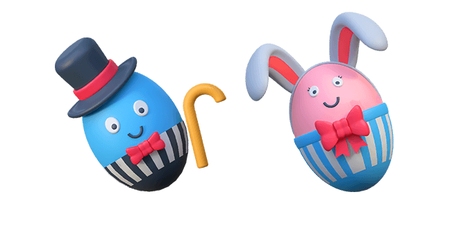 Mister Egg & Bunny Egg 3D Cursor