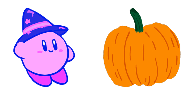 Halloween Kirby Pumpkin Cursor
