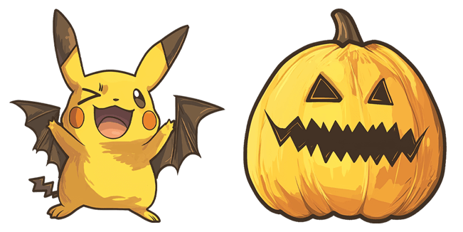 Halloween Pikachu & Jack-O-Lantern Cursor