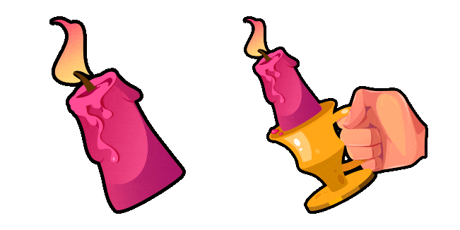 Halloween Candle & Holder Animated Cursor
