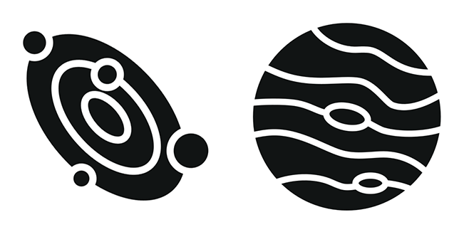Solar System & Planet Minimalist Space Cursor