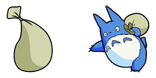My Neighbor Totoro Chu & Sack Animated Cursor