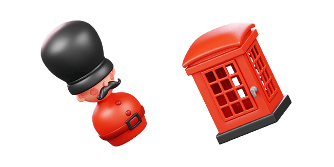 British King Guard & Telephone Box 3D Cursor
