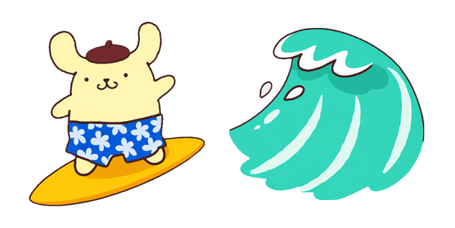 Sanrio Pompompurin Surfing Cursor