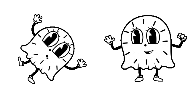 Miss Minutes Ghost Clock Animated Cursor