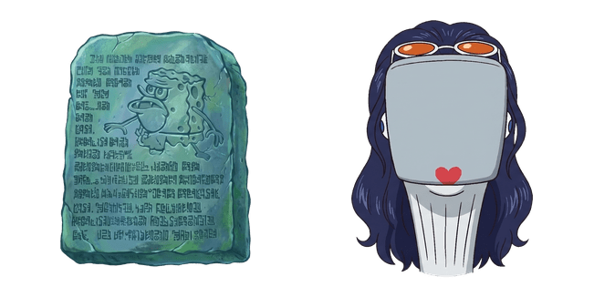 SpongeBob x One Piece Robin & Poneglyph Cursor