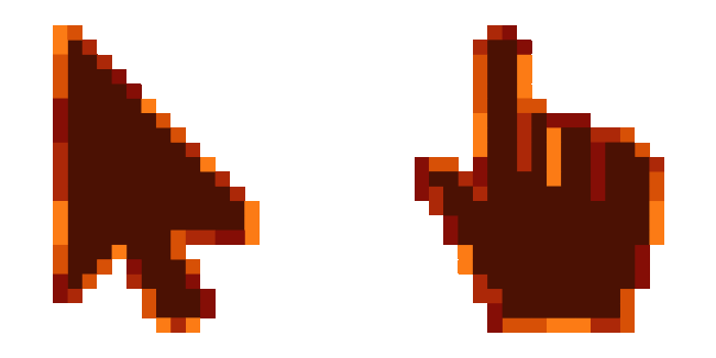 Autumn Color Pixel Animated Cursor