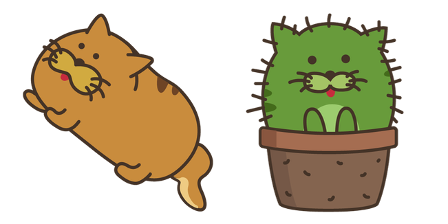Doodle Cats Cactus Cursor
