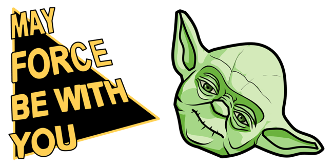 Star Wars Yoda & May the Force Be with You Cursor