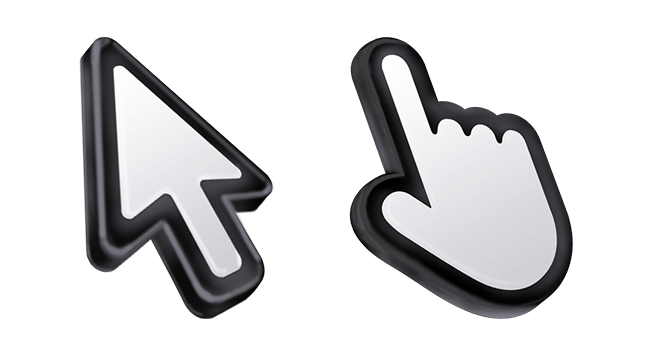 3D Black Stroke Mac Cursor