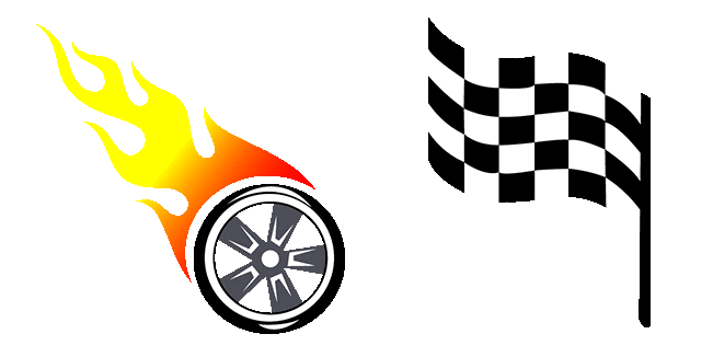 Rally Flag & Flame Wheel Animated Cursor