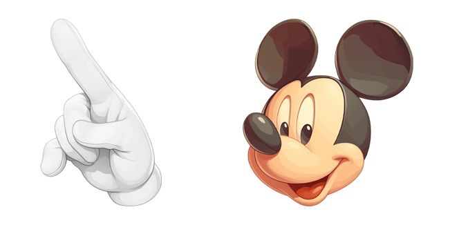 Mickey Mouse Head & White Glove Cursor