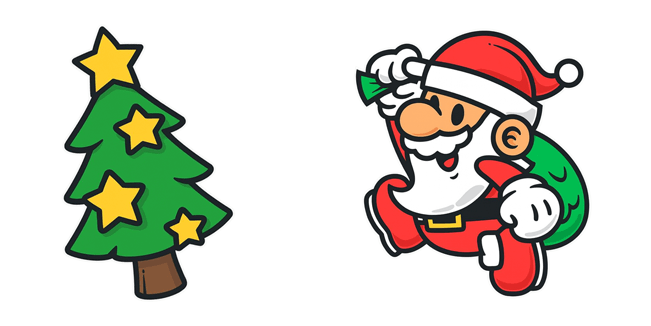 Cute Santa Mario Cursor