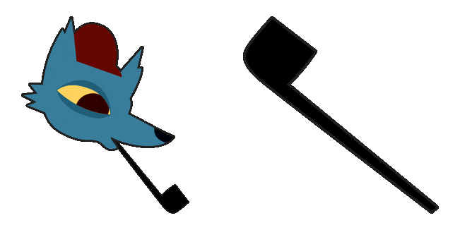 Night in the Woods Cabin Wolf & Pipe Animated Cursor