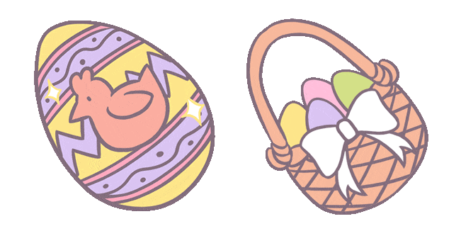 Easter Egg & Basket Animated Cursor