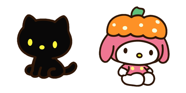 Sanrio Halloween My Melody & Black Cat Cursor