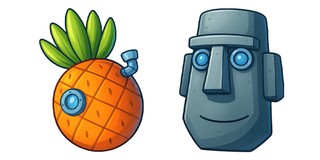 SpongeBob & Squidward Houses Cursor