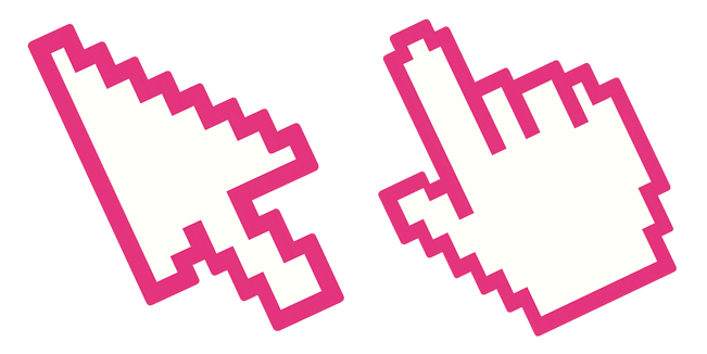 Pink Border Arrow Cursor