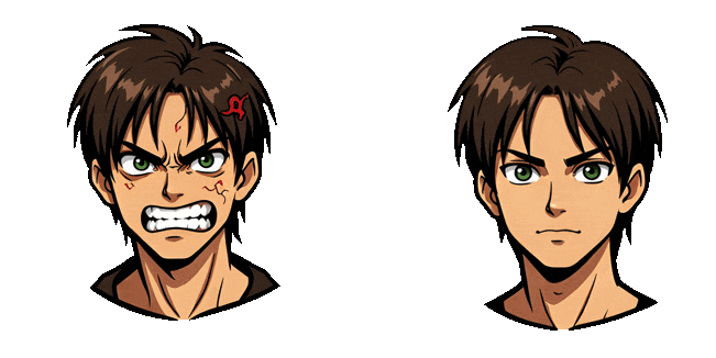 Attack on Titan Eren Yeager Evolution Animated Cursor