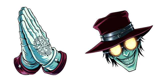Hellsing Alucard Face & Praying Hands Cursor