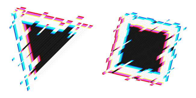 Glitch Figure Triangle & Rhombus Cursor
