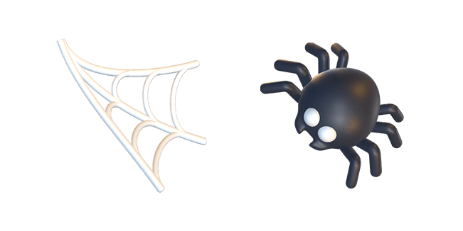 White Spider Web & Black Spider 3D Cursor