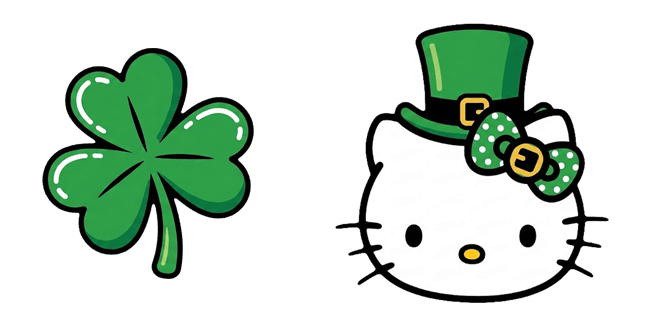 St. Patrick's Day Hello Kitty & Shamrock Cursor