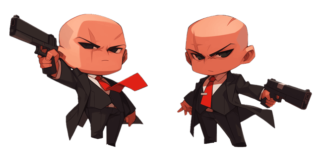 Hitman Chibi Agent 47 Cursor