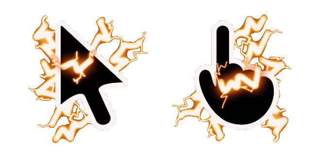 Orange Electric Animated Cursor