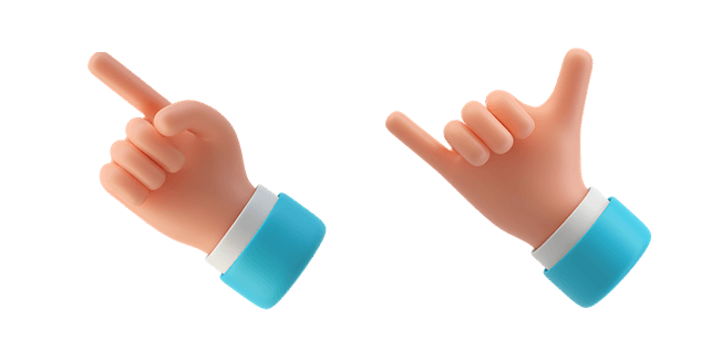 Attention & Call Me Hand Gesture 3D Cursor