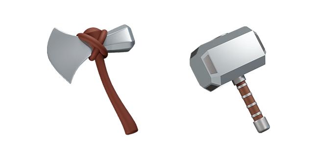 Marvel Stormbreaker & Mjolnir 3D Cursor