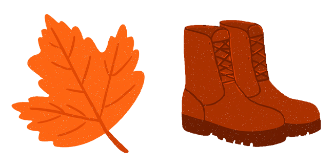 Autumn Leaf & Brown Boots Cursor