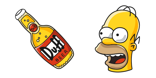 The Simpsons Homer & Duff Beer Cursor