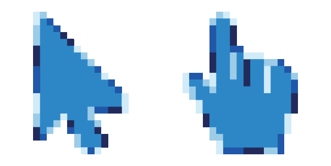 Wave Color Pixel Animated Cursor