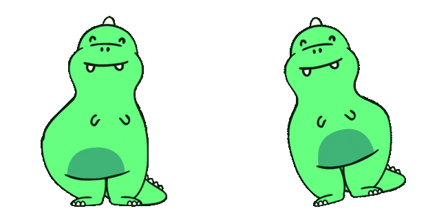 Funny Green Dinosaur Dancing Animated Cursor