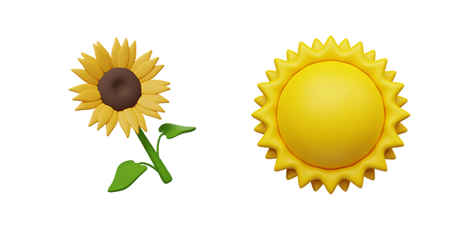 Sunflower & Sun 3D Cursor