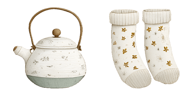 Cottagecore Tea & Warm Socks Cursor