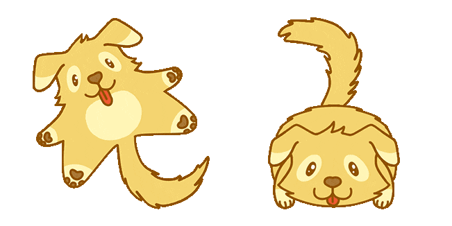 Cute Blonde Dog Animated Cursor