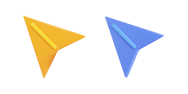 Yellow & Blue Arrow 3D Cursor