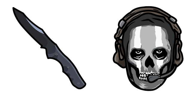 Call of Duty Simon Ghost & Knife Cursor