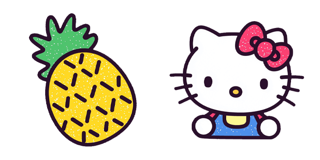 Kawaii Hello Kitty & Pineapple Cursor