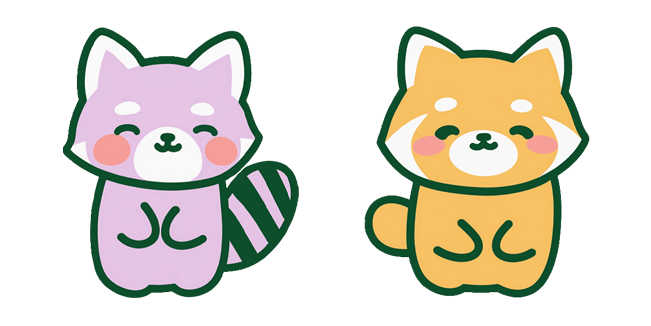 Kawaii Pastel Possom & Red Panda Cursor