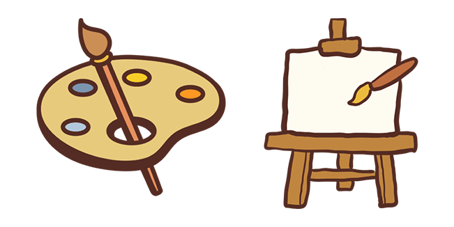 School Palette & Easel Cursor